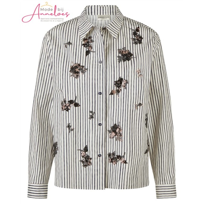 Barbara Lebek Blouse Streep 15985062 pailletten